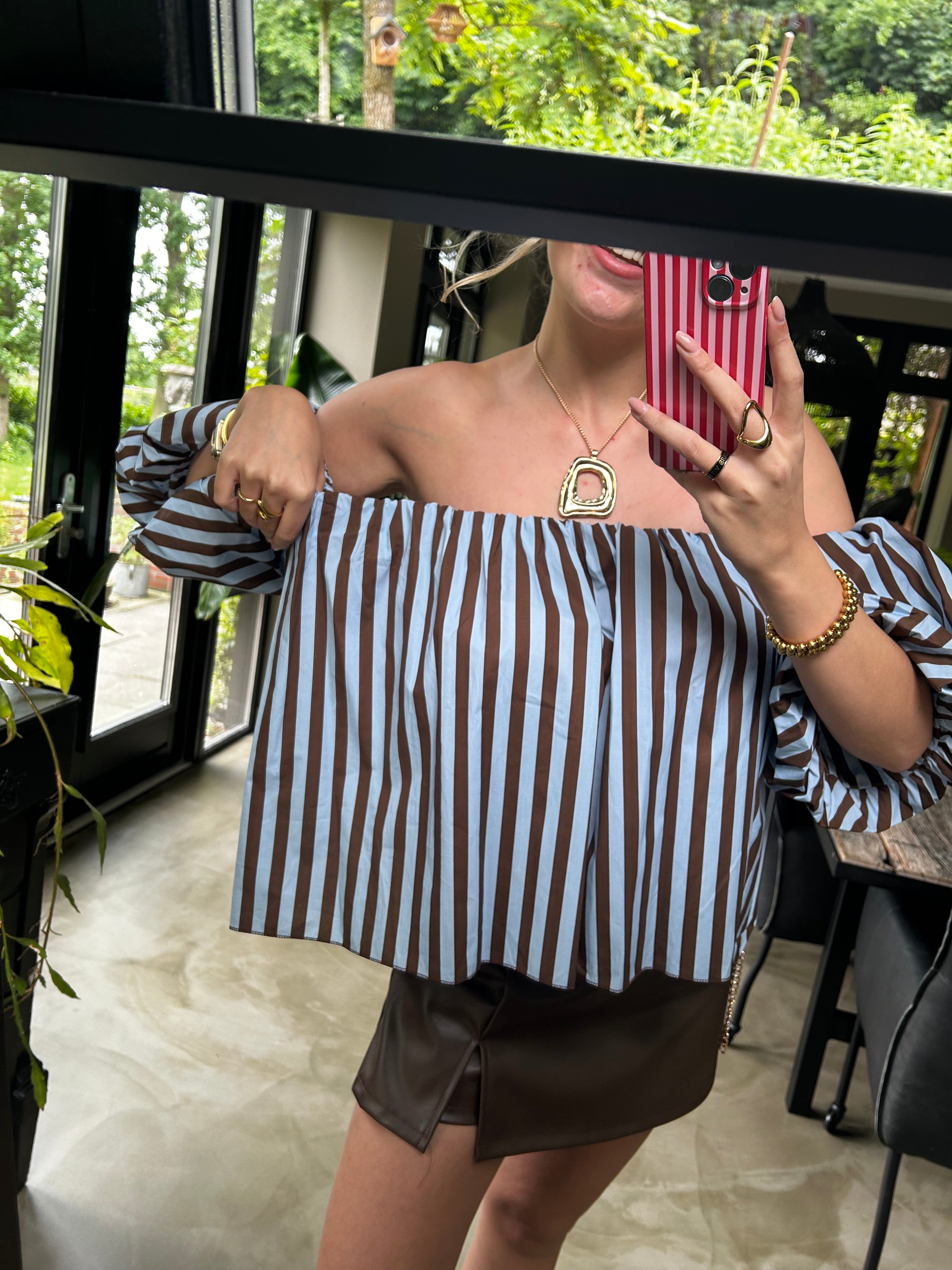 Top - Tina Blauw