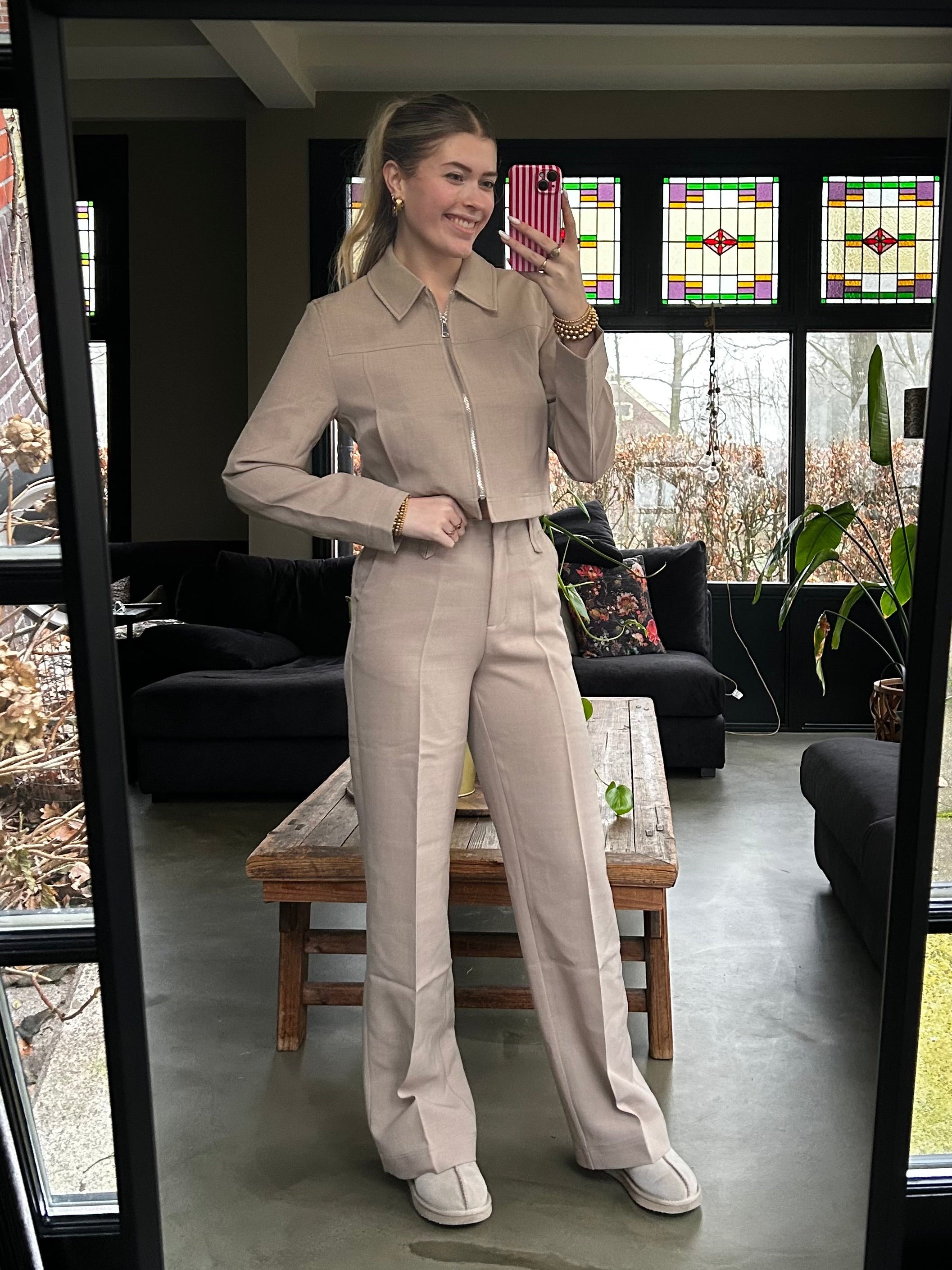 Broek - Davina Linn Beige